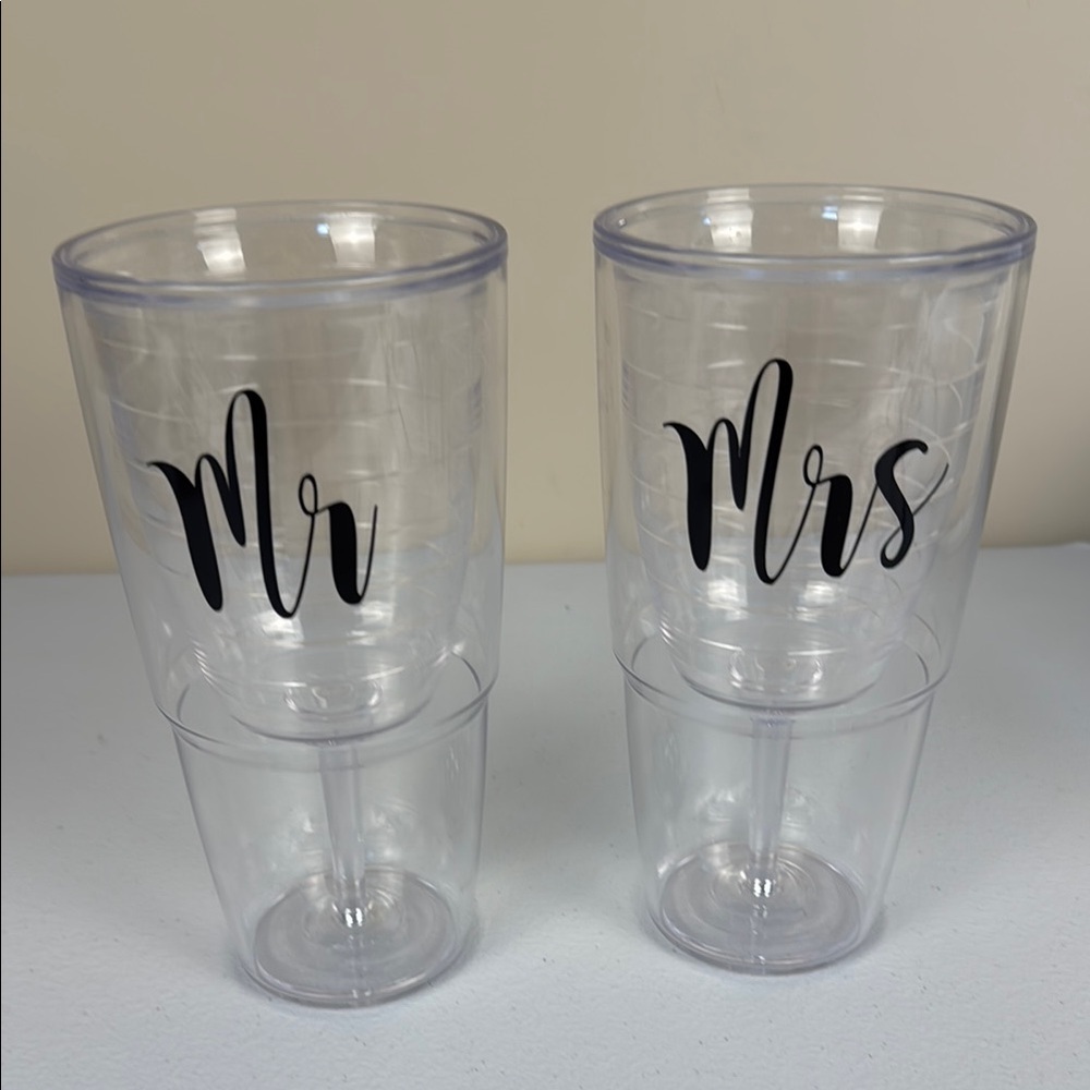 Mr and Mrs Clear Drink Tervis Tumblers